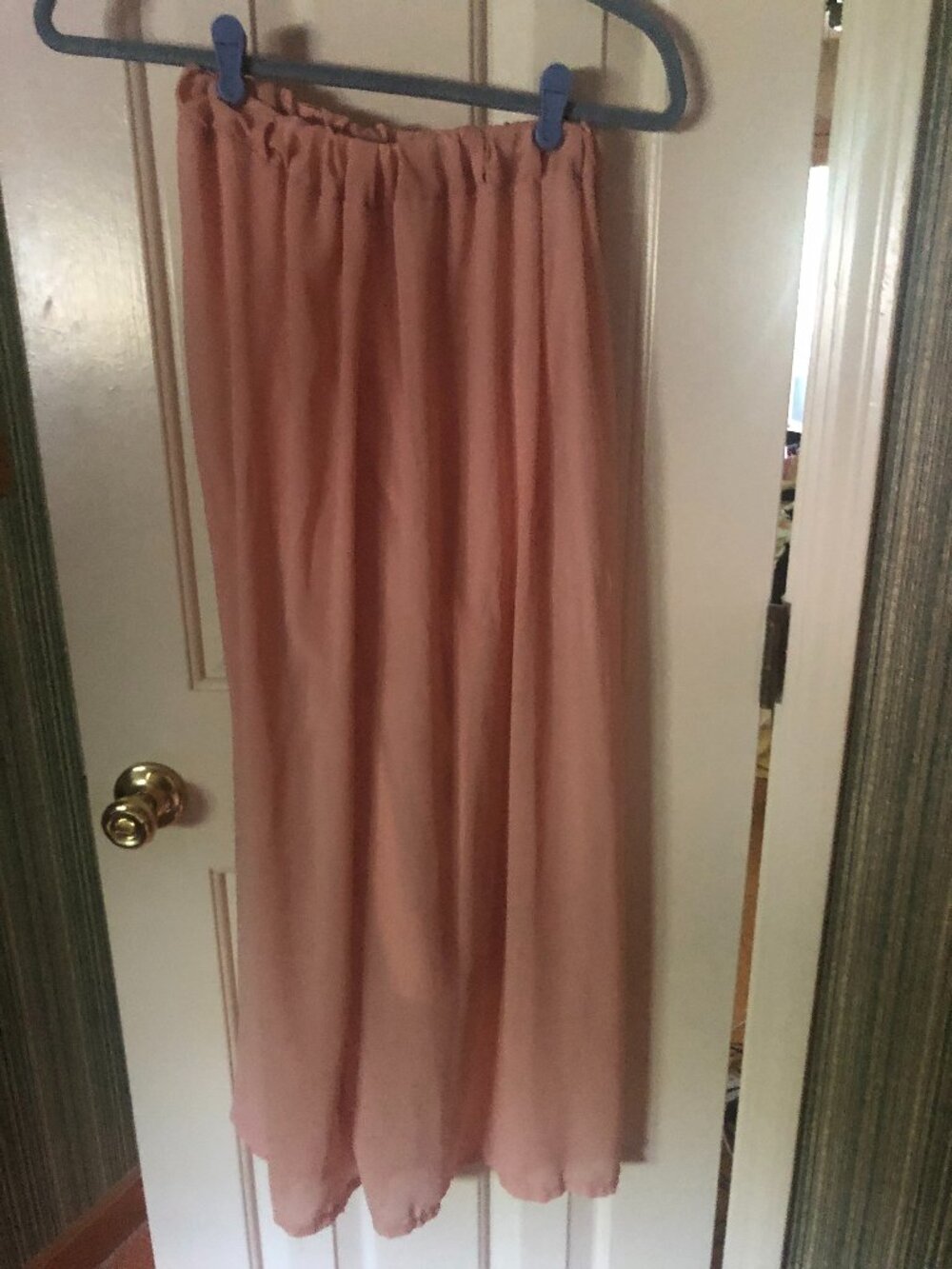 Flowy silky pull on pants Peachy pink Size L - Picture 1 of 1